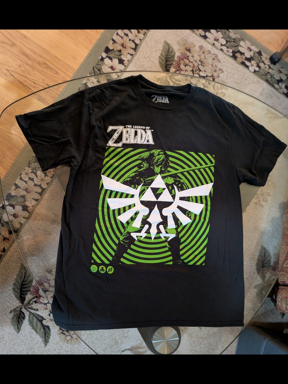$3/12 - The Legend of Zelda Black Graphic Tee - Iconic Triforce Design